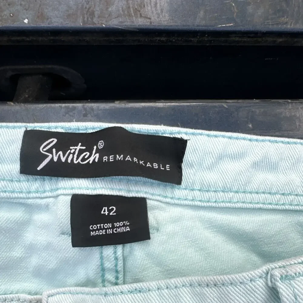 Switch RemarKable Men’s Denim Shorts Size 42 Light Blue Cotton Jean Shorts